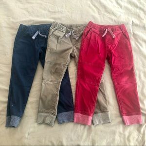 Set of 3 toddler boys 4T khaki jogger pants